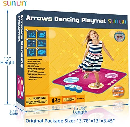GirlsHome Dance Mat for Kids, Light Up LED Dance Pad with 5 Game Modes,  Built-in Music, Touch Sensitive Kids Musical Mat, Dance Floor Mat Unicorn  Toys